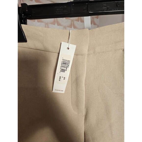 Trina Turk Women's Beige Dress Shorts Size 4 Designer Minimalist Khaki - Picture 2 of 7